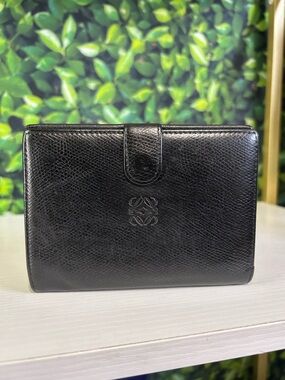 Loewe Black Leather Bifold Wallet